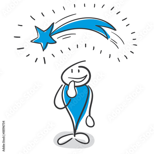 Stick Figure Series Blue