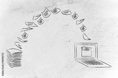 paperless office: scanning documents and turning paper into data
