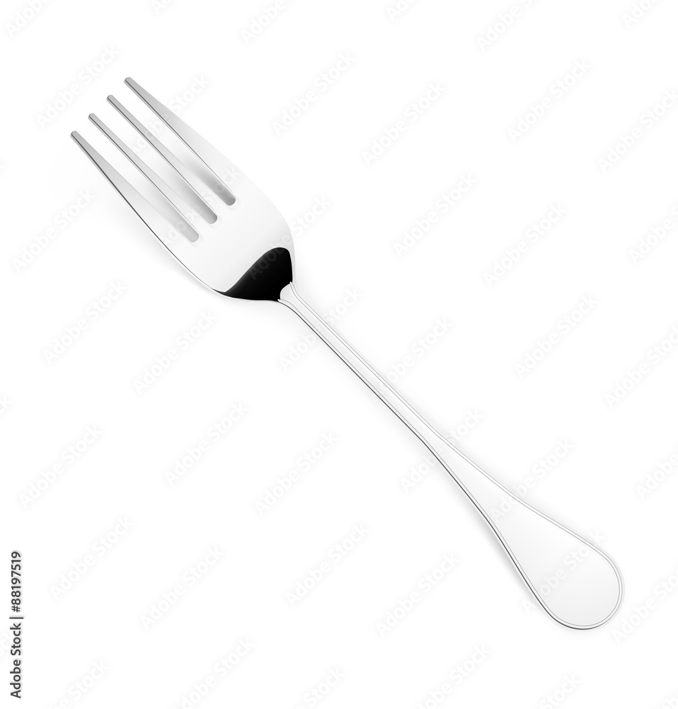 Fork isolated on white. Vector illustration Fork isolated on white. Vector illustration