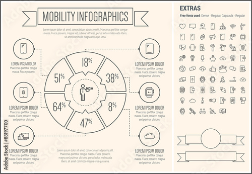 Mobility Line Design Infographic Template