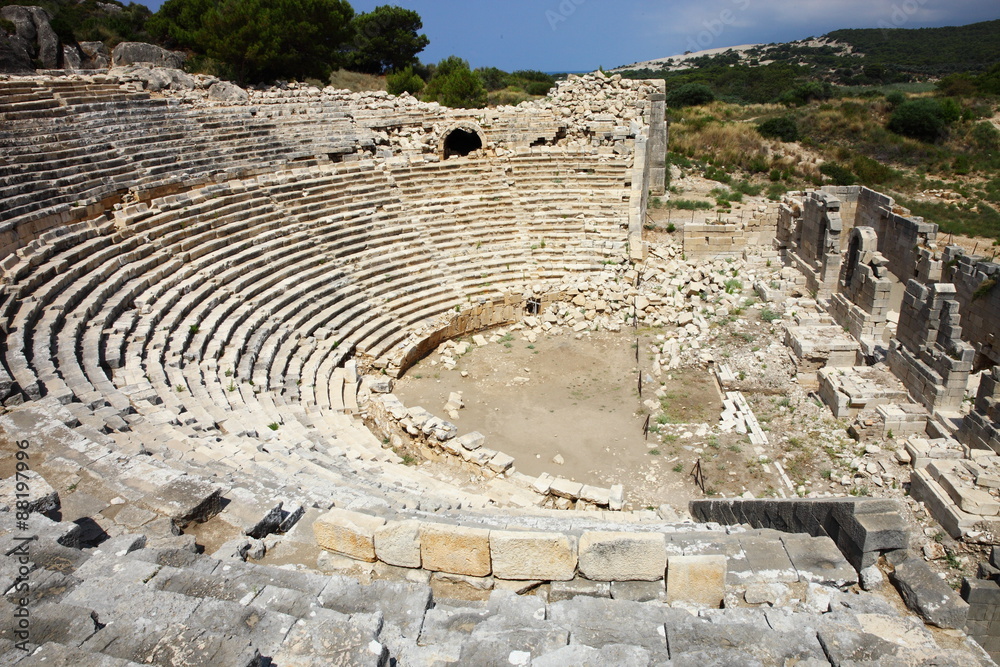 Lycia, Patara the ruins of an amphitheater