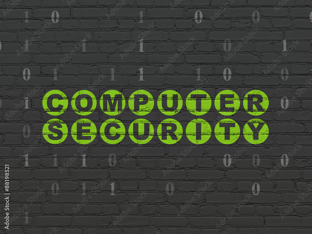 Protection concept: Computer Security on wall background Protection concept: Computer Security on wall background