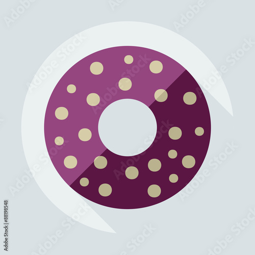 Flat modern design with shadow icons donut