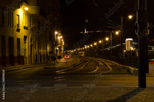 Night cityscape in Budapest