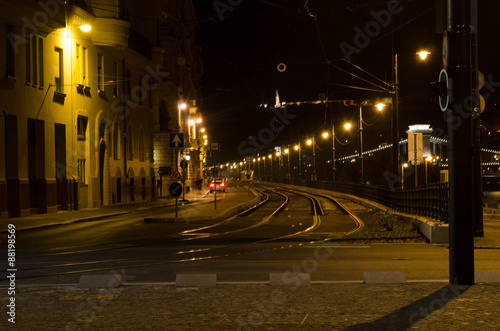 Night cityscape in Budapest