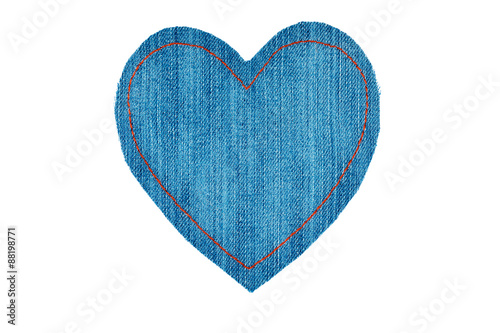  Symbolic heart made of jeans for the your of the text