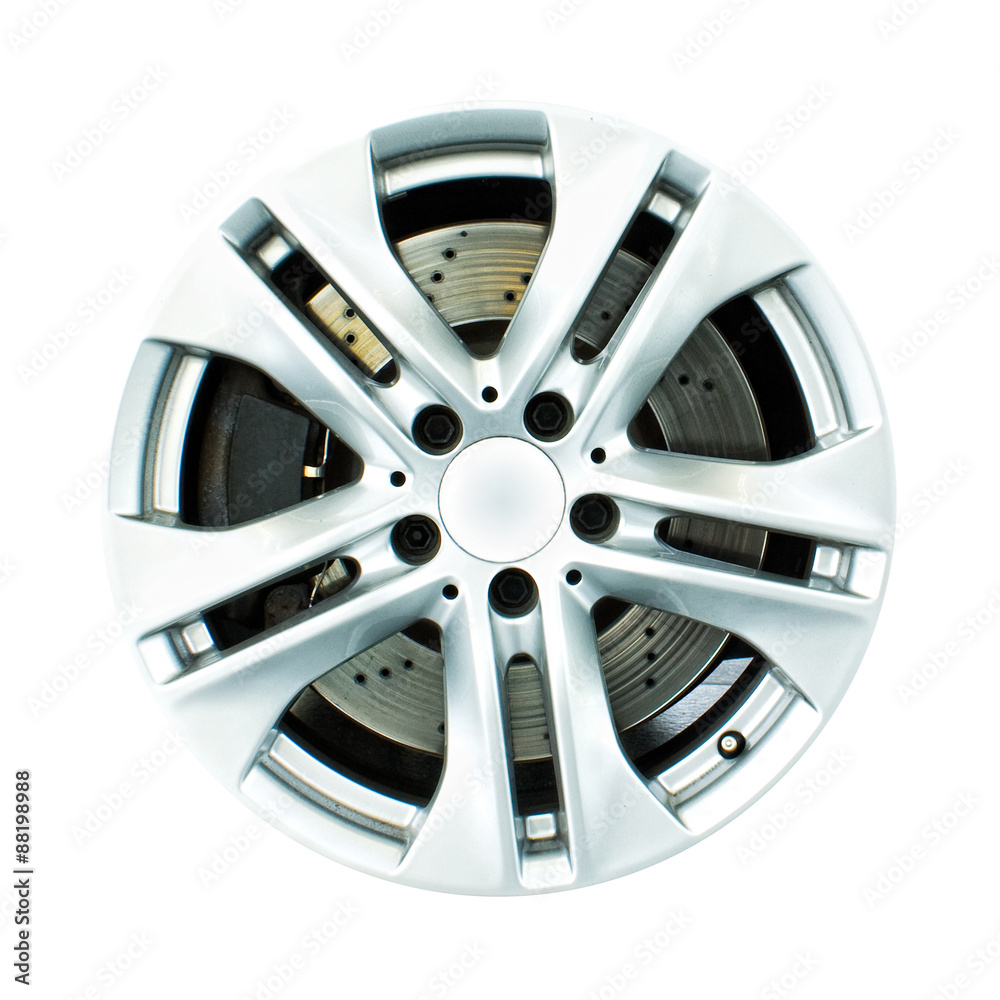 Obraz premium Alufelge mit Bremsscheibe