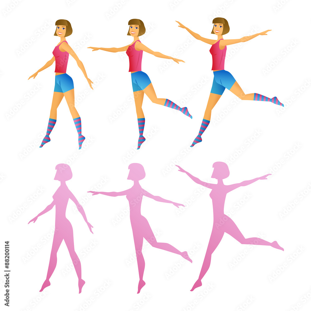 Sporty young girl. Sporty young girl.