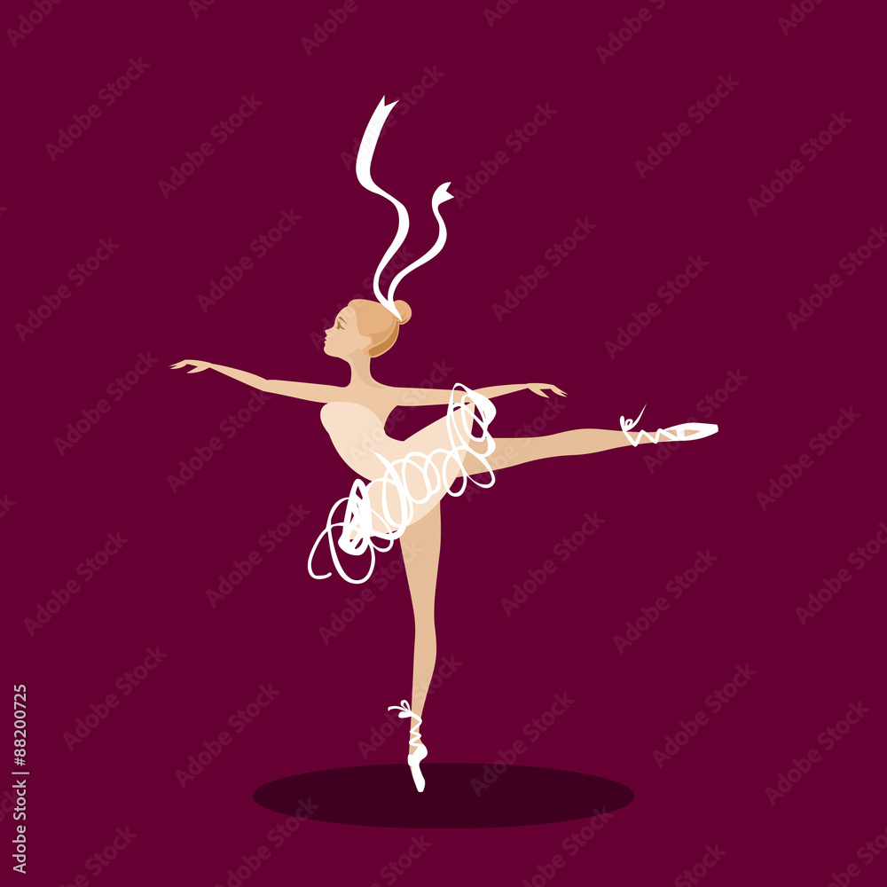 Naklejka premium ballet dancer on stage