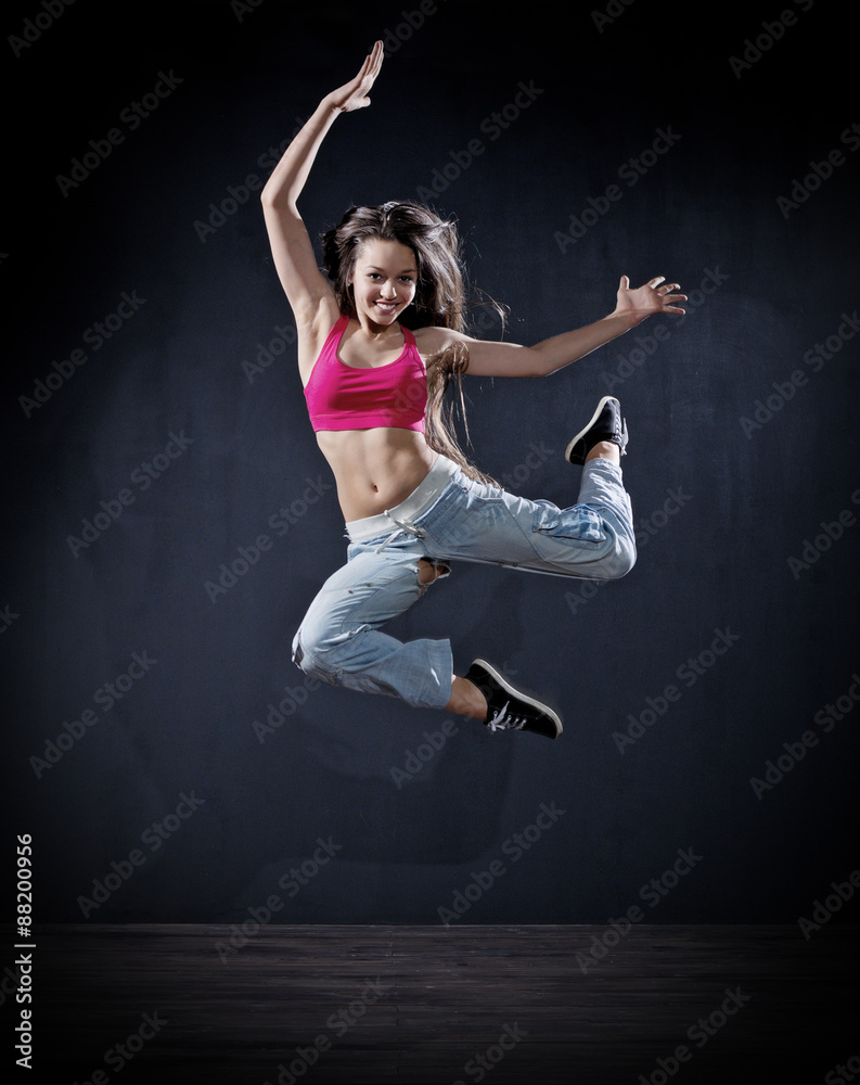 Young girl modern dancer (dark ver)