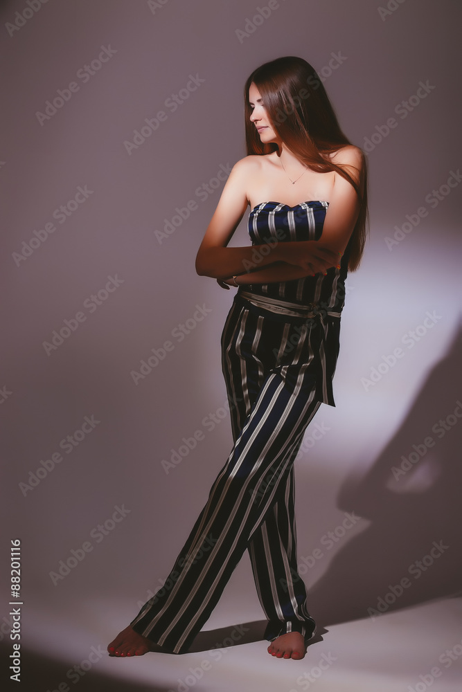Fototapeta premium girl portrait in studio