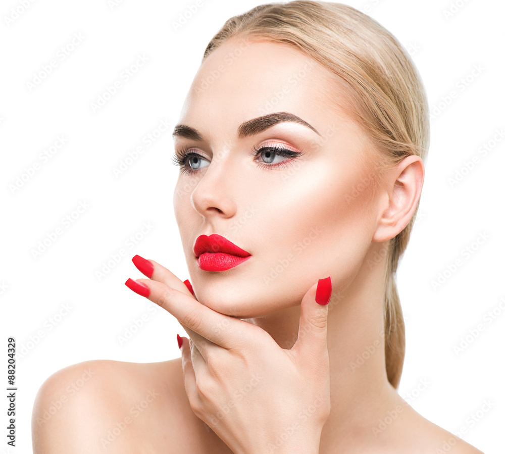 Beautiful fashion model woman with blond hair Beautiful fashion model woman with blond hair