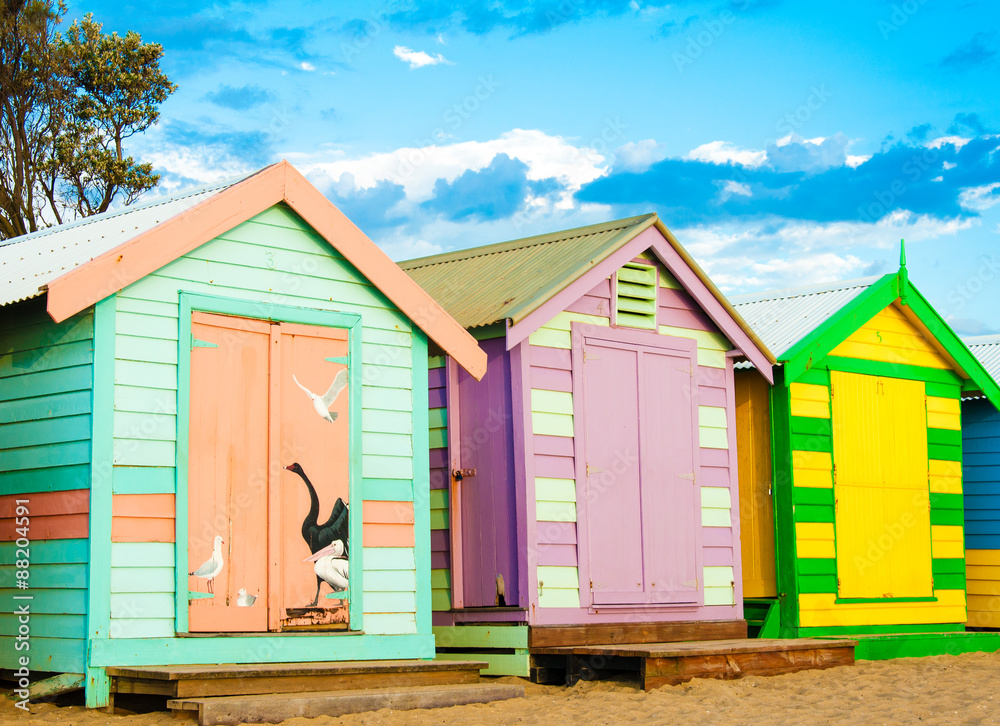 Bathing boxes at Brighton Beach, Australia Bathing boxes at Brighton Beach, Australia