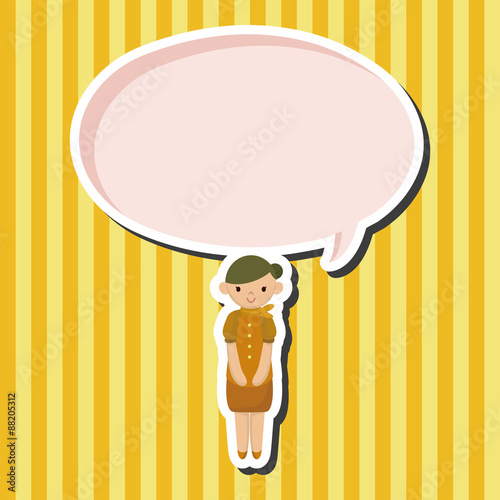 flight attendants theme elements vector,eps