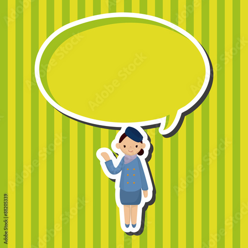 flight attendants theme elements vector,eps