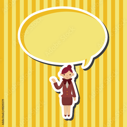 flight attendants theme elements vector,eps