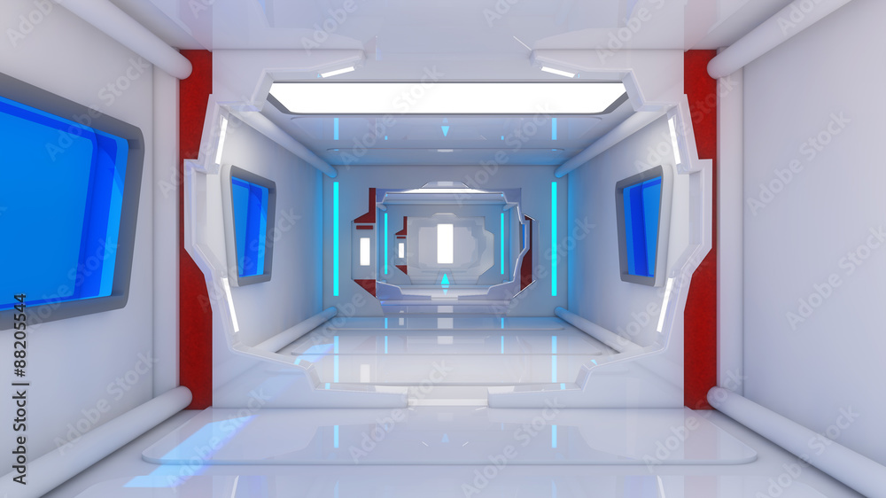 Futuristic corridor science fiction