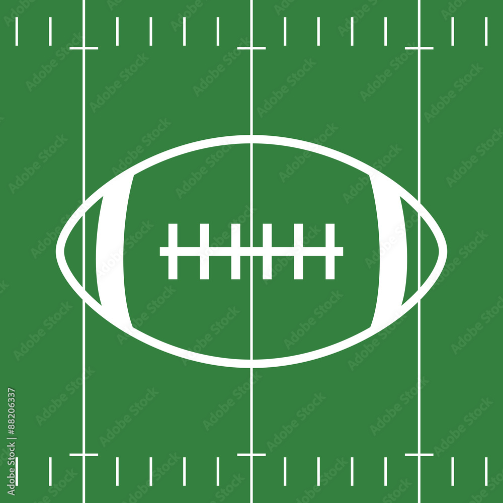 Flat Design of Football Field and Ball Flat Design of Football Field and Ball