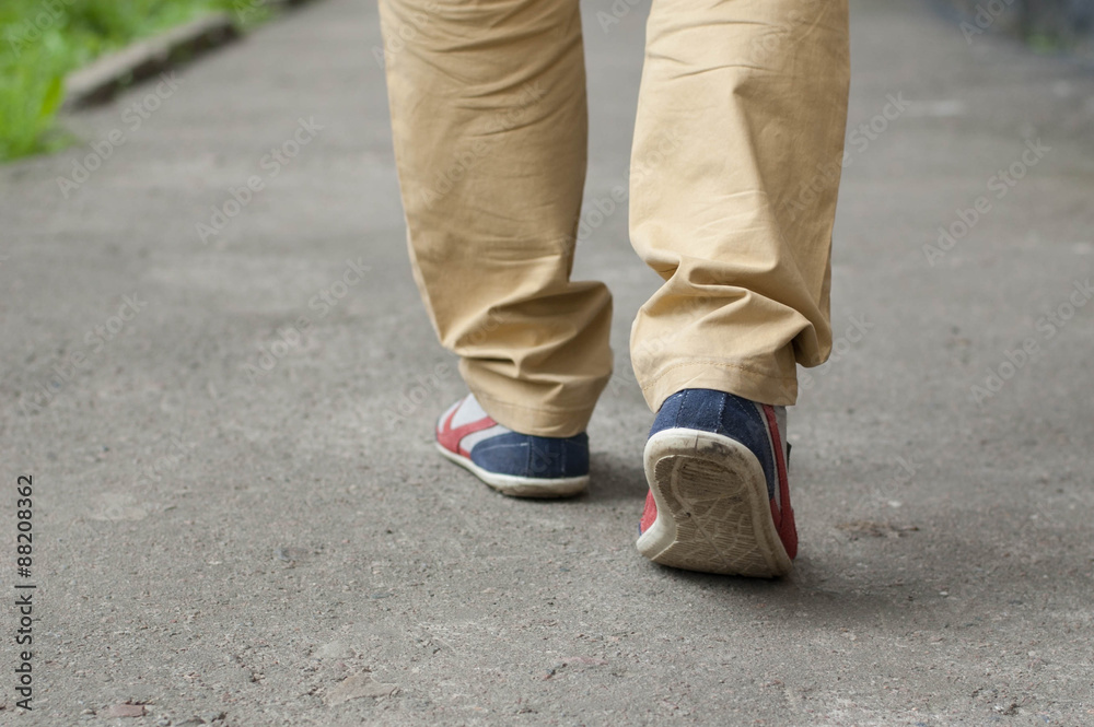 Shoes men close up. 