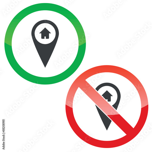 Free Download Mark house permission signs set - GFXLoad