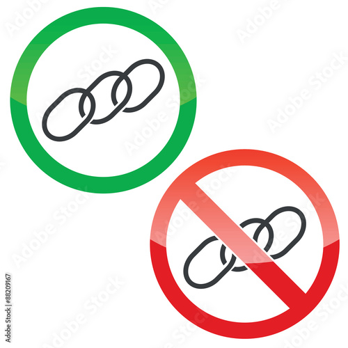 Free Download Link permission signs set - GFXLoad