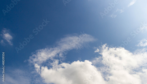 Background blue sky and white coluds