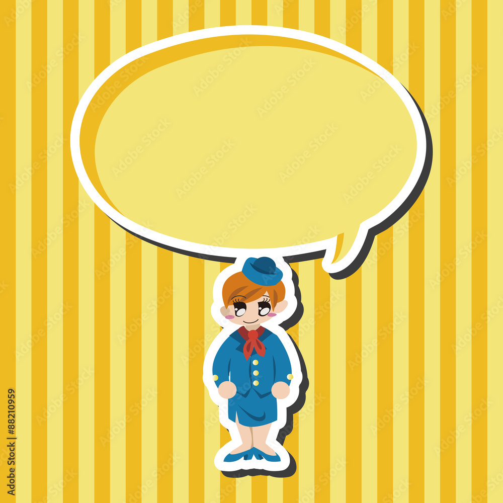flight attendants theme elements vector,eps