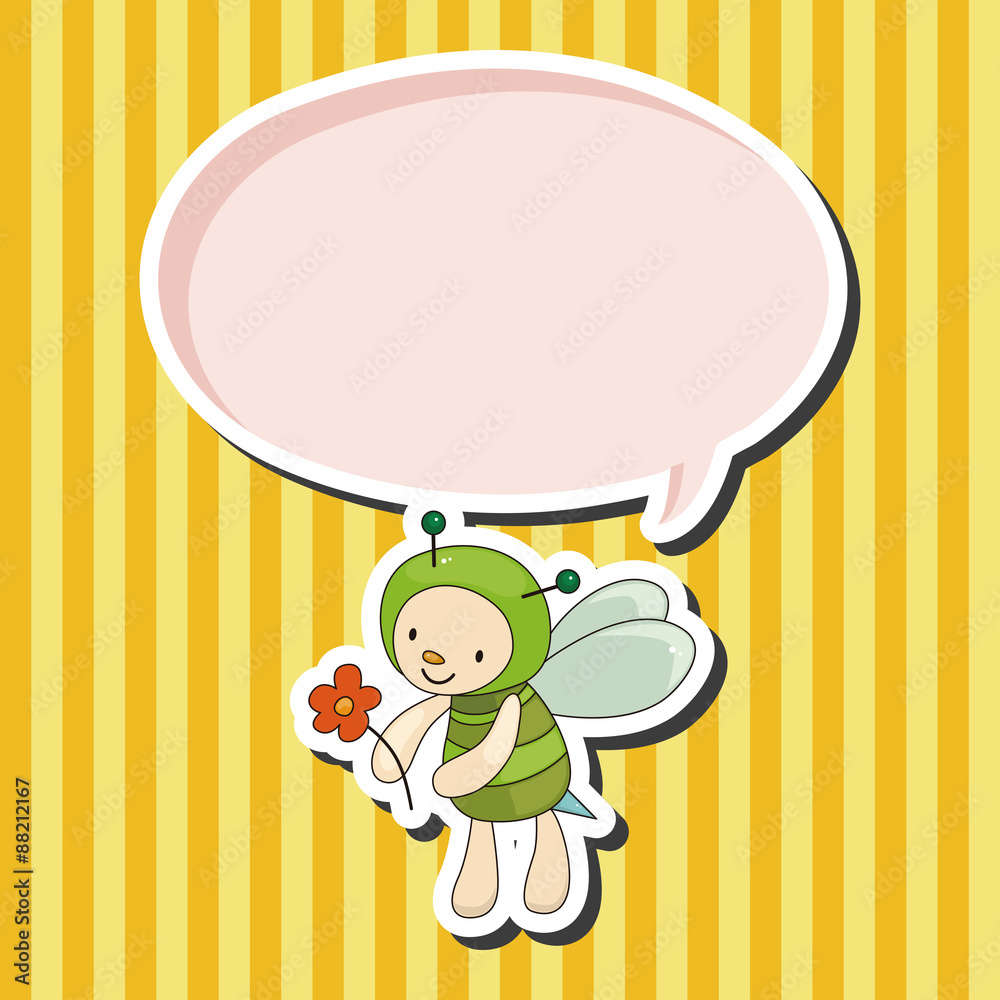bee cartoon theme elements