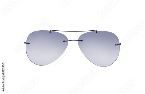 Sunglasses isolated on white background / Sunglasses on a white background with reflection and transparency