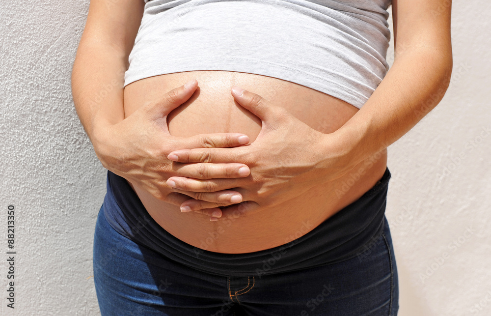 Pregnant about to give birth Pregnant about to give birth