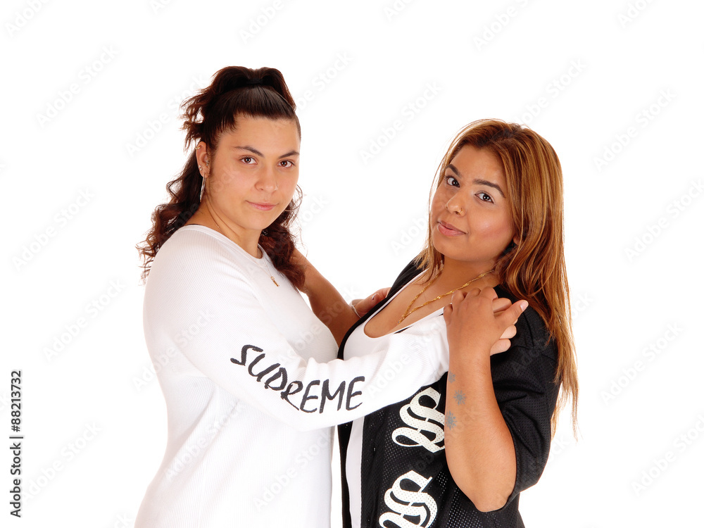 Closeup of two woman hugging. Closeup of two woman hugging.