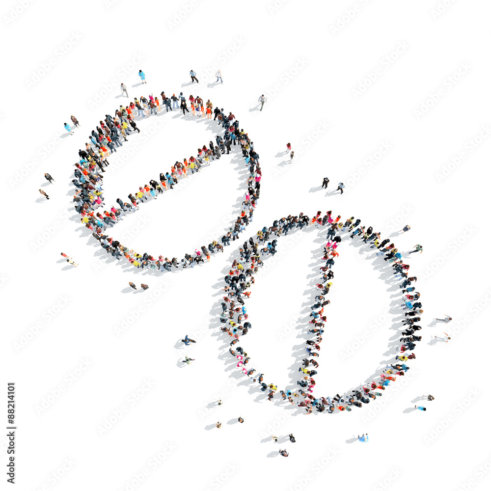 people in the shape of pills