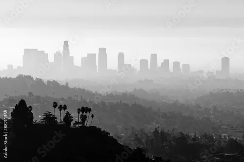 Obraz LA Smog and Fog Black and White
