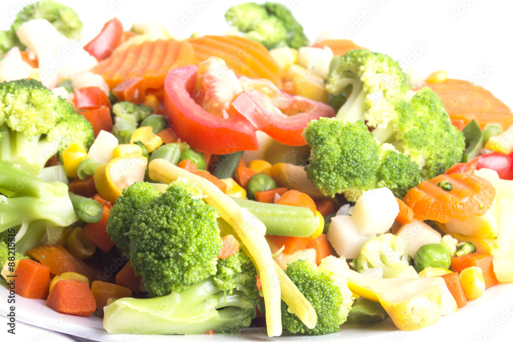 delicious vegetarian salad of boiled vegetables delicious vegetarian salad of boiled vegetables