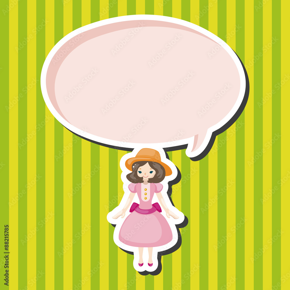 lady girl cartoon theme elements lady girl cartoon theme elements