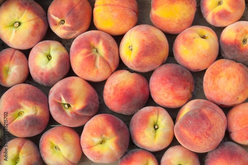 Fresh peach heap. Fruit background