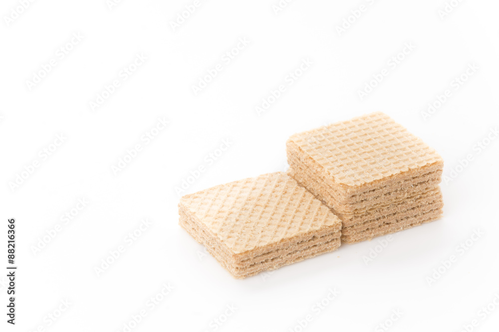 coffee wafer on white background coffee wafer on white background