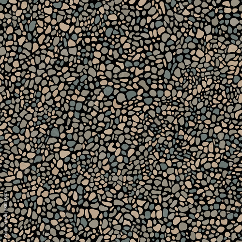Pebble mosaic seamless pattern