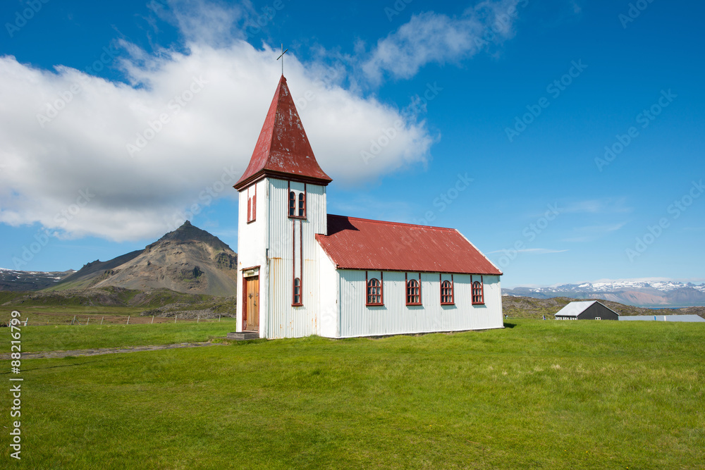 Church in Hellnar village, Iceland
