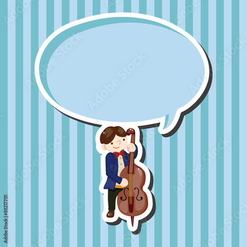character musician cellist theme elements