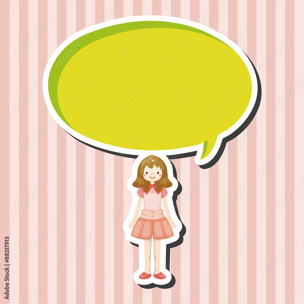 lady girl cartoon theme elements lady girl cartoon theme elements