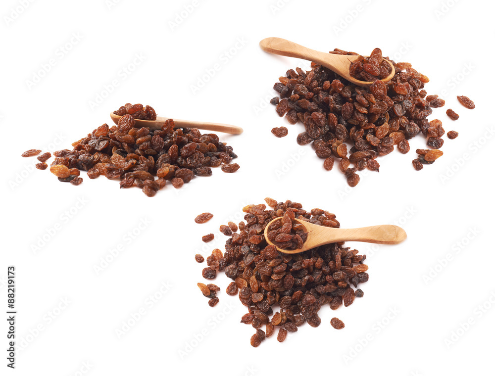 Pile of multiple raisins isolated Pile of multiple raisins isolated