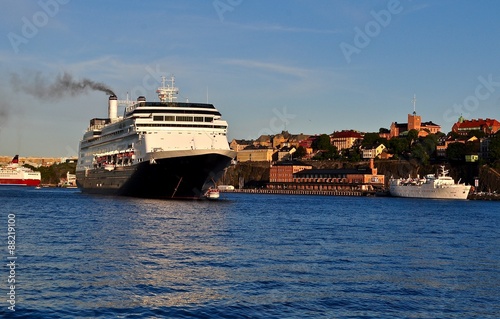 Photography Hafen Stockholm mit Fährschiff