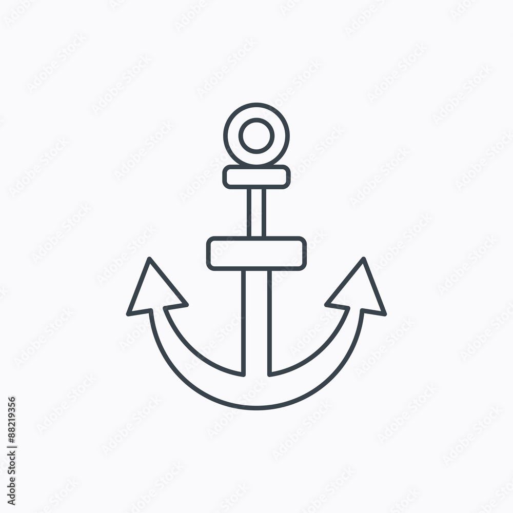 Anchor icon. Nautical drogue sign. Sea symbol. Anchor icon. Nautical drogue sign. Sea symbol.