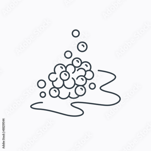 Bubbles icon. Foam for bathing sign.