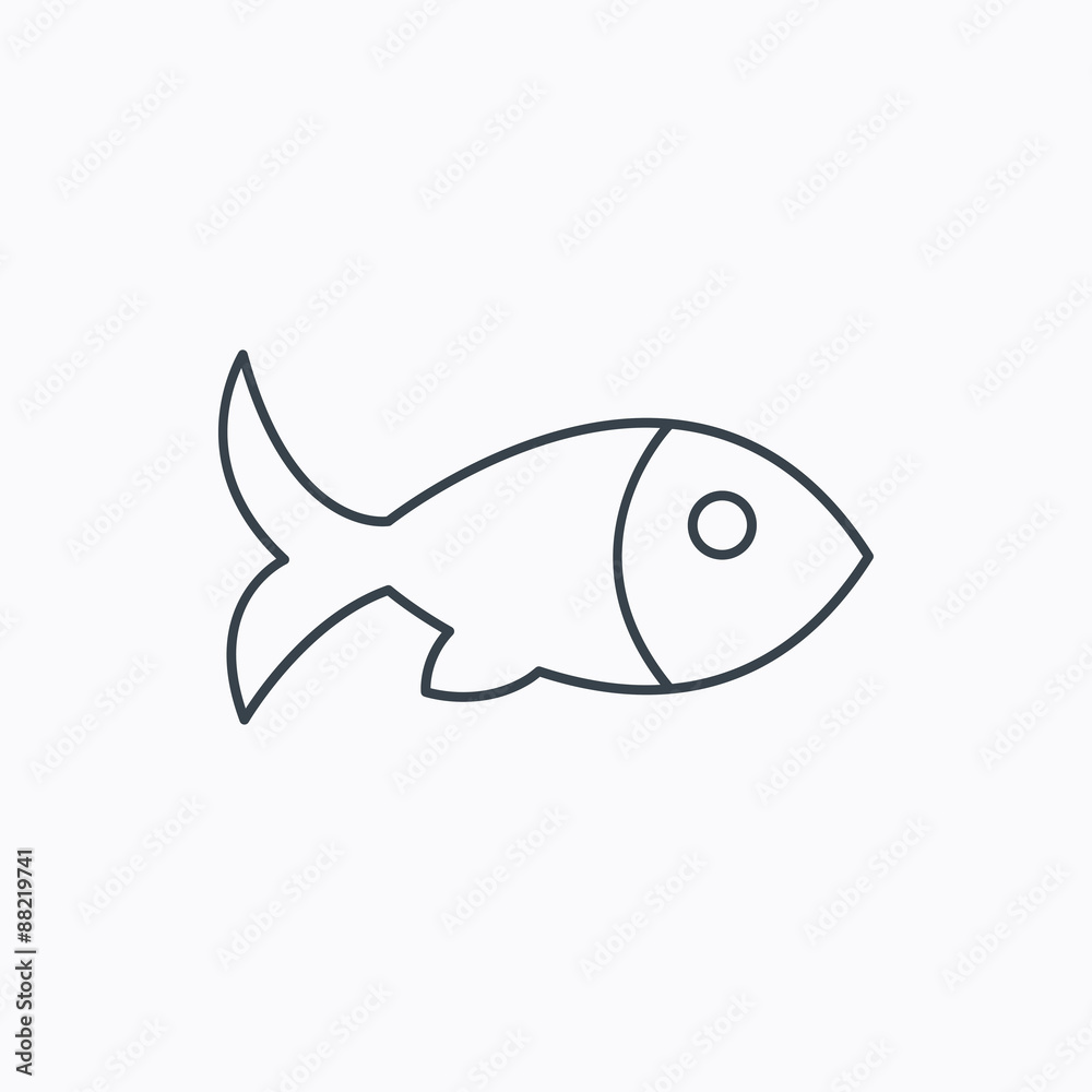 Fish icon. Seafood sign. Vegetarian food symbol. Fish icon. Seafood sign. Vegetarian food symbol.