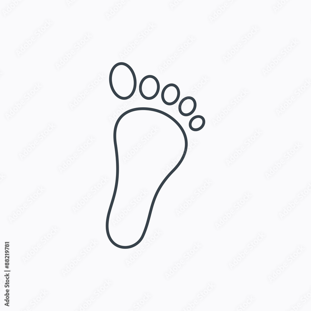 Baby footprint icon. Child foot sign. Baby footprint icon. Child foot sign.