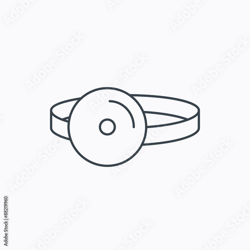 Medical mirror icon. ORL medicine sign.