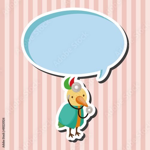 animal bird doctor cartoon theme elements