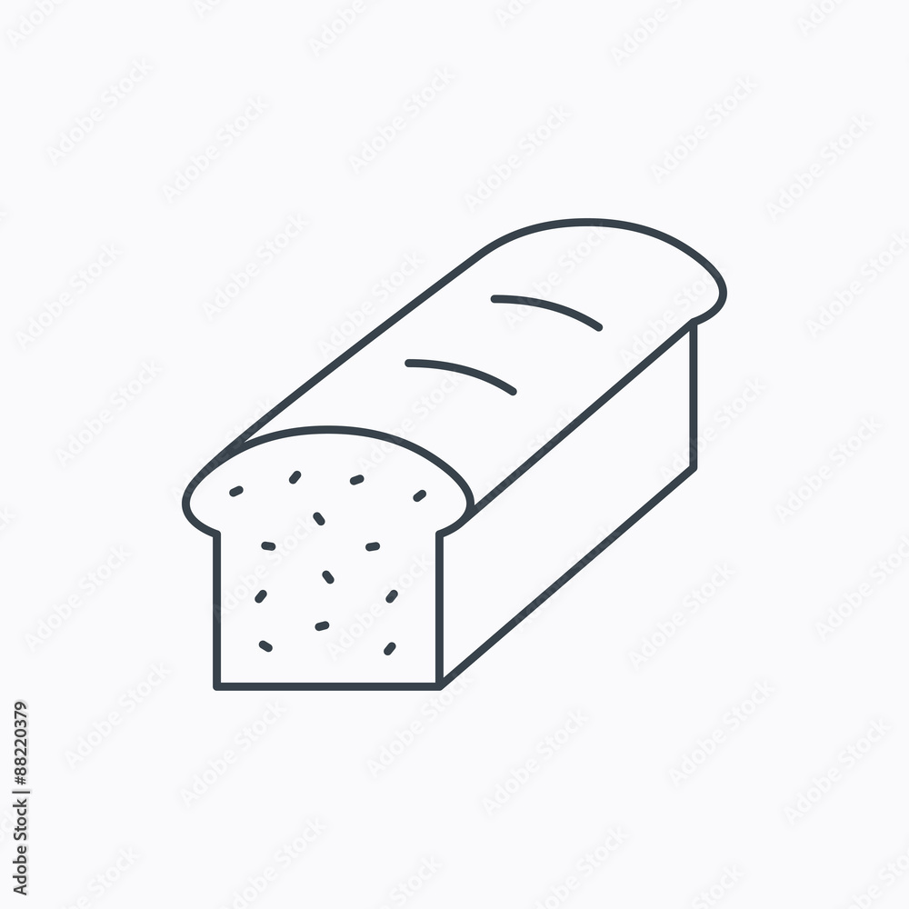 Toast icon. Sliced bread sign.